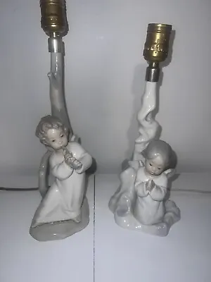 Buy Lladro Praying Angel Lamp  Angel Horn Lot Retired 1981 • 142.48£