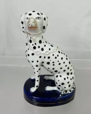 Buy Antique Staffordshire Dalmatian Dog. Cobalt And Gilt. Good Condition. (D3) • 35£