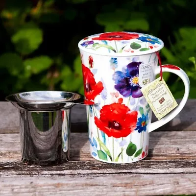 Buy Dunoon Shetland Mug Wild Garden Tea Infuser Set - Mug, Lid And Infuser • 37.95£