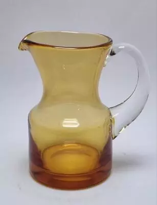 Buy Vintage Whitefriars/czech Amber Glass Small Jug With Polished Pontil • 9.95£