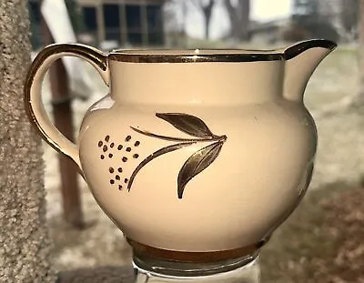 Buy Arthur Wood Made In England Gold Guilded Flowers Pottery Ceramic Milk Pitcher • 33.75£