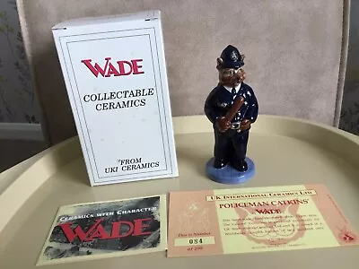 Buy RARE WADE  POLICEMAN CATKIN  Limited Edition 200 With Certificate And Box • 35£