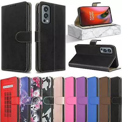 Buy For OnePlus Nord 2 5G Wallet Case, Slim Magnetic Flip Stand Leather Phone Cover • 5.45£