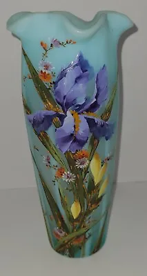 Buy Beautiful Antique Bohemian Hand Painted Opalescent Art Glass Vase Harrach? 1354 • 482.09£