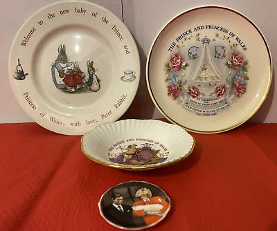 Buy Collection China Plates Commemorating The Birth Of Prince William 21st June 1982 • 9.80£