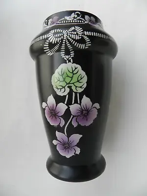 Buy Shelley 802 8178 Vase Purple Flowers Black Violets - 18cm • 5.99£