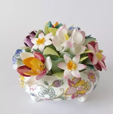 Buy Minton ~ Haddon Hall~  Bone China Hand Painted Flower Pot. • 33£