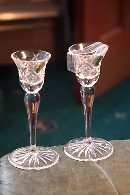 Buy A Pair Of Waterford Crystal Candle Holders 6 Inch Signed To Base & With Stickers • 19.99£