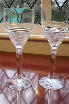 Buy 2 Stuart Crystal/Jasper Conran  Strata  Wine Glasses Unused Condition 25cm Tall • 100£