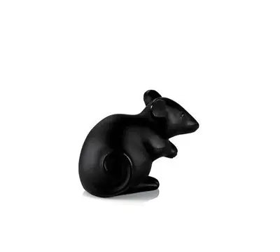 Buy Lalique Crystal Mouse Sculpture Black Crystal Ref 10055900 Brand New • 120£