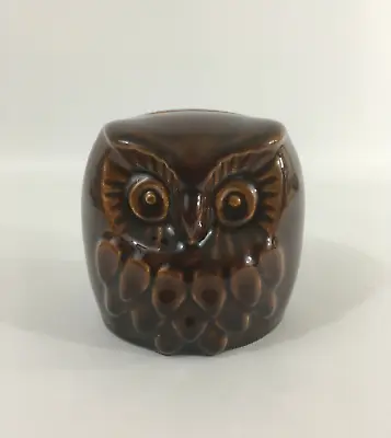 Buy Vintage Denmead Pottery Ceramic Brown Treacle Glaze Owl Money Box With Stopper • 11.99£