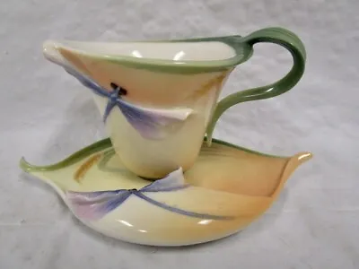 Buy Franz  Porcelain  Dragonfly  Cup & Saucer Set  -  Numbered 00212 • 125.29£