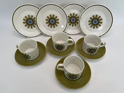 Buy Vintage J &G Meakin Galaxy 4 Trios Cups Saucers And Side Plates Jessie Tait 70's • 22.99£