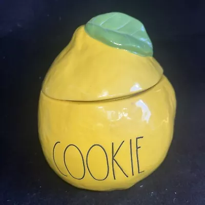 Buy  Rae Dunn COOKIE Lemon Shaped Yellow Jar Canister Artisan By Magenta Ceramic NEW • 38.51£