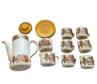 Buy Royal Worcester Coffee Set Palissy Charlotte 15 Piece Earthenware - Preloved VGC • 29.99£