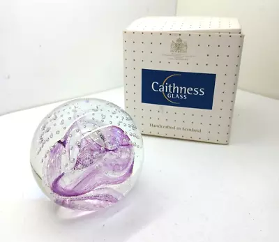 Buy Caithness Glass Handcrafted Purple Bubbled Paperweight • 4.99£