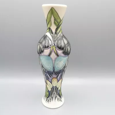 Buy Moorcroft Vase Summer Indigo Lace Pattern By Vicky Lovatt 93/8 Perfect Condition • 198.99£