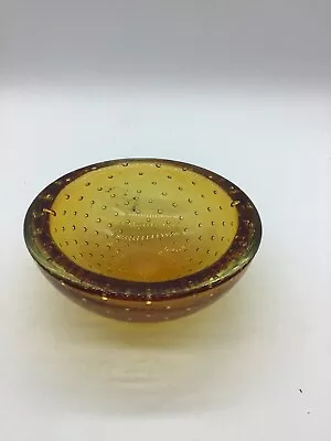 Buy Whitefriars Controlled Bubble Art Glass Bowl (4.5 In Wide X 1.75 In Tall) • 34.09£
