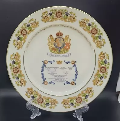 Buy Aynsley Bone China Queen Mothers 80th Birthday Commemorative  10.5   Plate • 10.99£