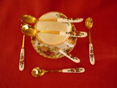 Buy Good Match For Royal Albert Old Country Roses 6 Exquisite Tea Spoons ENGLAND • 12.99£