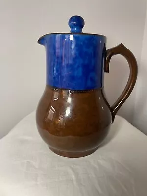 Buy Vintage 1930s, Sadler, Brown/cobalt Blue Stoneware Coffee Pot, Water Jug • 14.50£