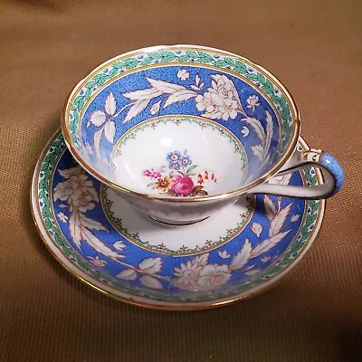 Buy Vtg 1930s Copeland Grosvenor China - Blue Duchess 4196 - Cup And Saucer • 42.63£