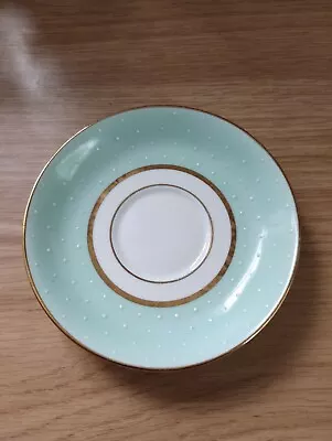 Buy Vintage Beautiful Grays Pottery Green Gold White Saucer. G.C. • 12.99£