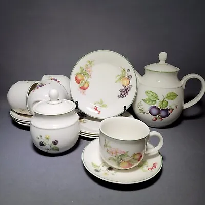 Buy 14 Pcs St Michael Ashberry Tea Set Pot Tea Cups Saucers Side Plates Sugar Bowl  • 29.90£