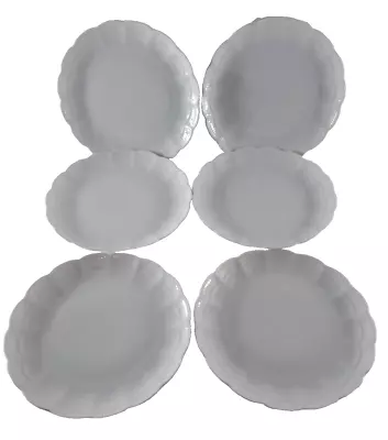 Buy Vintage Kaiser Romantica Salad Small Plates Set Of 6 Germany 7 3/4 White Ribbed • 34.52£