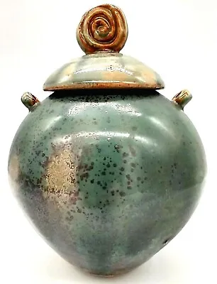 Buy Ceramic Pottery Lidded Vase Urn Storage Jar Hand Made Glazed Signed Middle East • 136.08£
