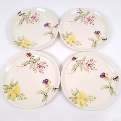 Buy Kernewek Pottery Side Plates 16cm Floral Flower Design Cornwall Vintage Set Of 4 • 18£