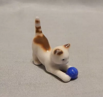 Buy Goebel W. Germany Miniature Porcelain Cat With Ball Figurine • 13.43£