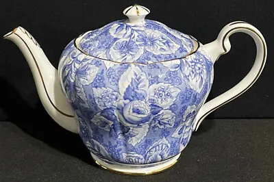 Buy Royal Stafford  Tapestry  Blue Teapot Bone China Gold Trim • 61.64£