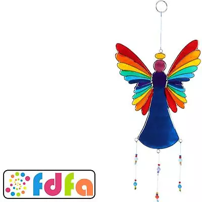 Buy Something Different 38cm Rainbow Wing Angel Suncatcher • 14.99£