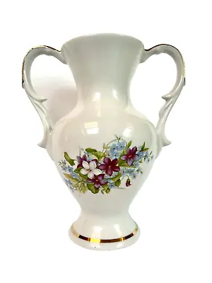 Buy Fangfoss Studio Art Pottery PP Mark Floral Double Handles Glossy Vase • 22.87£