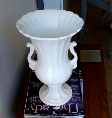 Buy Large Vintage Arthur Wood Classical White / Cream Urn Vase 10.5 Inches Tall 27cm • 13£