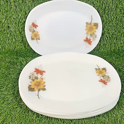 Buy JAJ Autumn Glory Pyrex Steak Plates Platters Set  Vintage Retro 70's Floral X6 • 34.99£