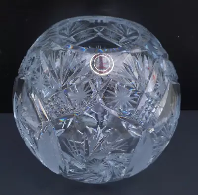 Buy Crystal Clear (Poland) 24% Lead Crystal Spherical Flower Bowl - 17 Cm Dia'r • 24.99£