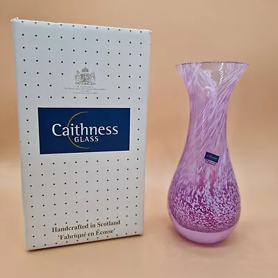 Buy Vintage Caithness Allegro Glass Bud Vase Boxed 7702 BE 14cm • 10£