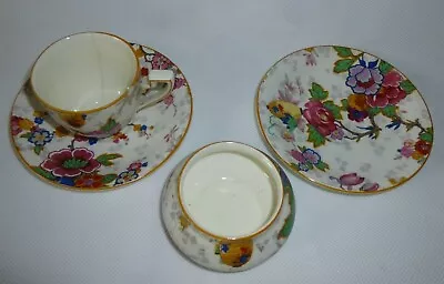 Buy CROWN DUCAL Ware Tea Cup Saucers Sugar Bowl Chintz Festival Pattern Oriental • 25£