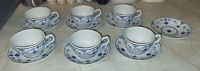 Buy 6 Denmark Franciscan Made In England Floral Furnivals Blue Coffee Or Tea Sets • 75.99£