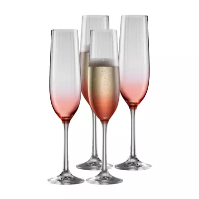 Buy Galway Crystal Erne Blush Set Of 4 Champagne Flutes Brand New In Gift Boxes • 38.90£