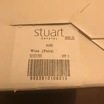 Buy Stuart Crystal Jasper Conran AURA Pair Of Wine Glasses NEW 31527/593 Set A • 149.99£