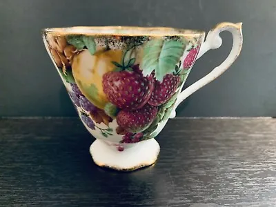 Buy Royal Standard Fine Bone China Footed Tea Cup. Fruits. Scalloped. England • 8.39£