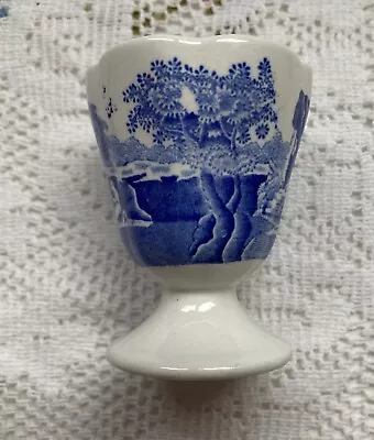 Buy Vintage China Egg Cup For Easter - Spode Italian Blue & White • 7.50£