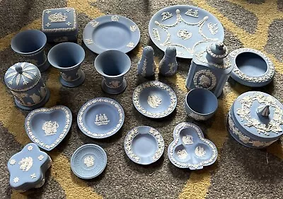 Buy 20 Items Wedgewood Jasperware Sky Blue & White Collection Vintage Roman Greek • 40£