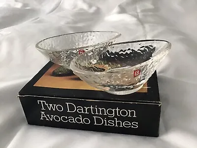 Buy Vintage Dartington Glass Avocado Dishes X 2 • 16£