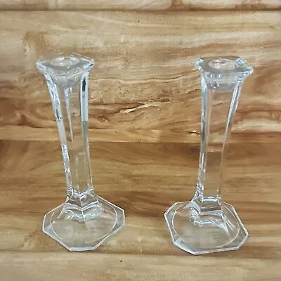Buy Pair Mikasa Crystal Glass Candlesticks Candle Holder 7 Inch Tall  • 23.71£