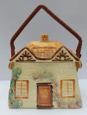 Buy Keele Street Pottery Biscuit Barrel - Thatched Cottage • 15£
