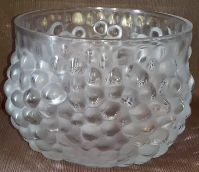 Buy Great! Rare! Vtg Lalique French Art Glass Antilles Frosted Grape Large Bowl • 1,660.28£